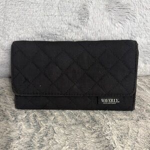 Waverly Black Slim Wallets Sleek Design